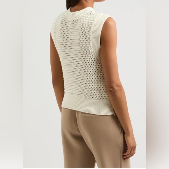 Varley Randal Open-knit Cotton-blend Vest Cream Small - Picture 3 of 13